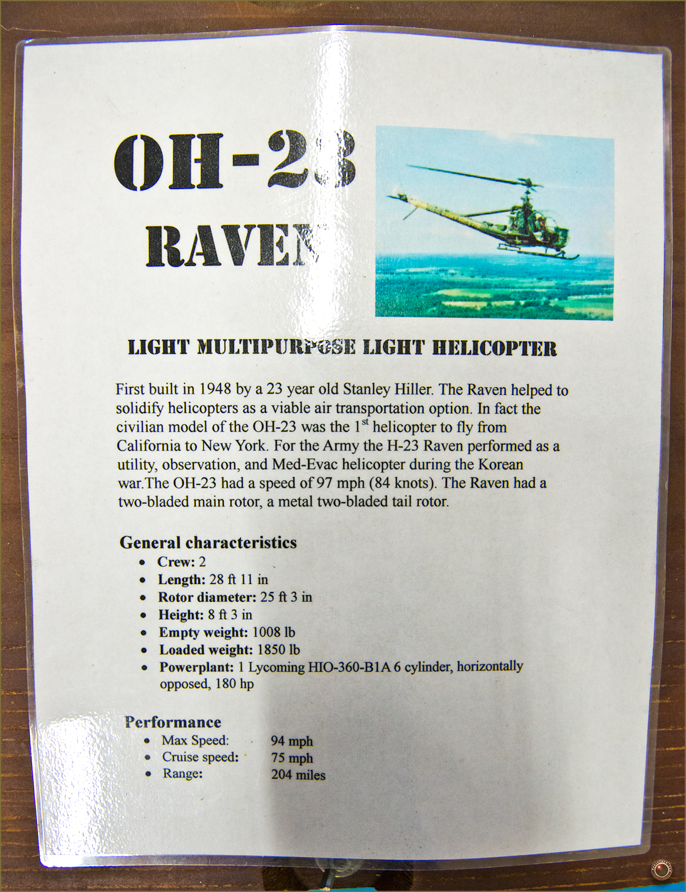 80 Russell Military Museum OH-23 Raven